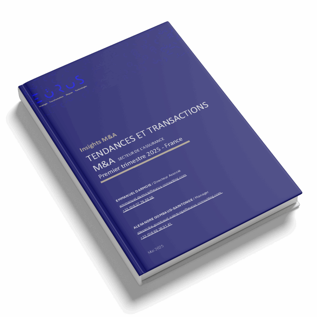 Livre couverture bleue au titre : Insight M&A Tendances et transaction M&A secteur Assurance premier trimestre 2025